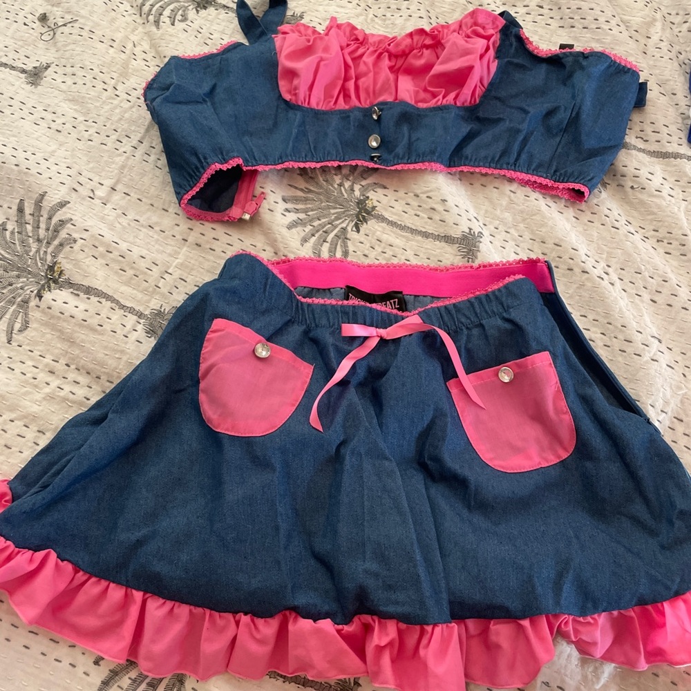 Paris Hilton denim costume